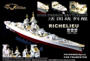 Flyhawk 700080 - 1:700 French Battleship Richelieu 1943-1946 - Upgrade Set