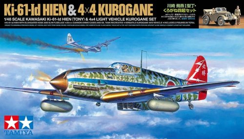 Przejdź do produktu Tamiya 25203 - 1:48 Kawasaki Ki-61-Id Hien Tony & 4x4 Light Vehicle Kurogane Set