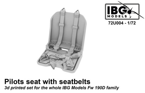 Przejdź do produktu IBG 72U004 - 1:72 Pilot Seat with Seatbelts for Fw 190D - 3D printed set