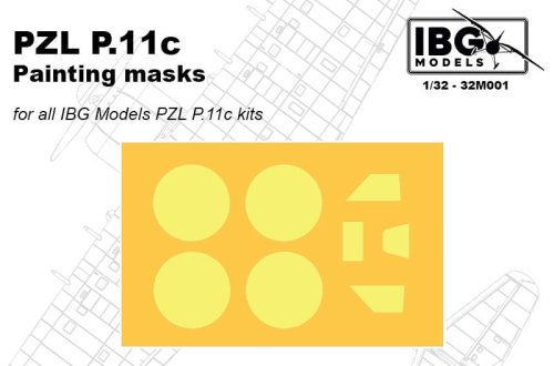 Przejdź do produktu IBG 32M001 - 1:32 PZL P.11c Painting masks