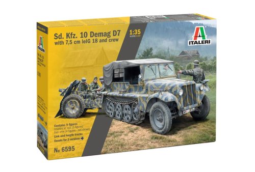 Przejdź do produktu Italeri 6595 - 1:35 Sd.Kfz. 10 Demag D7 with 7,5 cm lelG 18 and Crew