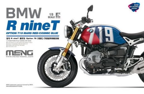 Przejdź do produktu Meng Model MT003T - 1:9 BMW R nineT Option 719 Mars Red/Cosmic Blue Pre-colored Edition