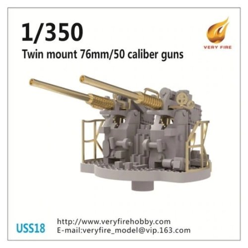 Przejdź do produktu Very Fire USS18 - 1:350 Mk.33 76 mm Anti-Aircraft Gun 6 sets