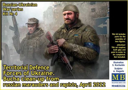 Przejdź do produktu Master Box 35226 - 1:35 Russian-Ukrainian War series Kit No 4 Territorial Defence Forces of Ukraine Bucha clean-up from russian marauders and rapists April 2022