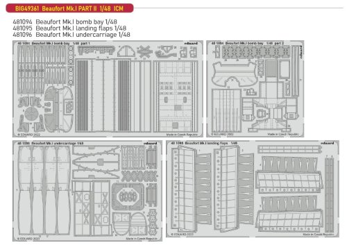 Przejdź do produktu Eduard BIG49361 - 1:48 Beaufort Mk.I PART II