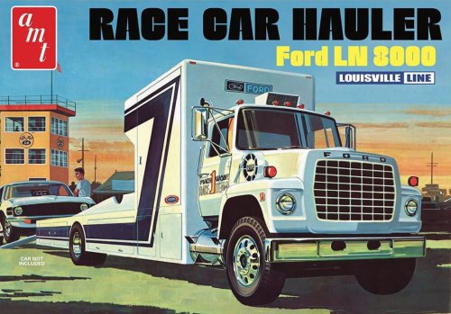 Przejdź do produktu AMT 1316 - 1:25 Ford LN 8000 Race Car Hauler Louisville Line
