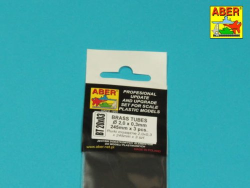 Przejdź do produktu Aber BT20X03 - Brass Tubes 2,0 x 0,3 mm x 245 mm x 3 pcs