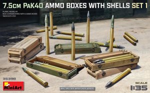 Miniart 35398 - 1:35 7,5 cm PaK 40 Ammo Boxes With Shells Set 1