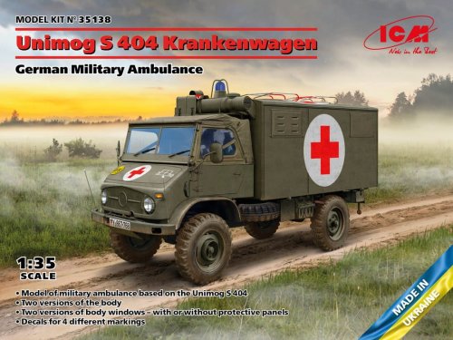 Przejdź do produktu ICM 35138 - 1:35 Unimog S 404 German Military Ambulance