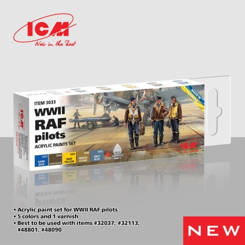 Przejdź do produktu ICM 3033 - Zestaw farb  WWII RAF Pilots