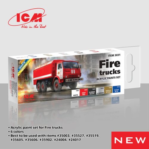 Przejdź do produktu ICM 3031 - Zestaw farb Fire Trucks