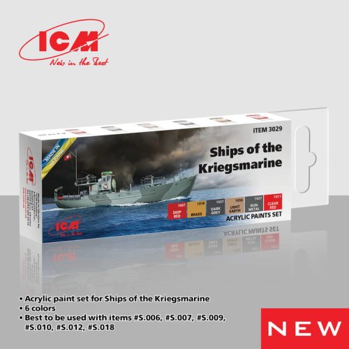 Przejdź do produktu ICM 3029 - Zestaw farb Ships of The Kriegsmarine