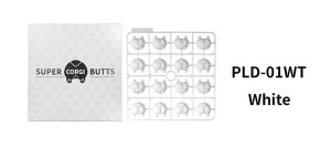 DSPIAE PLD-01WT - Elementy do testowania farb białe Super Corgi Butts