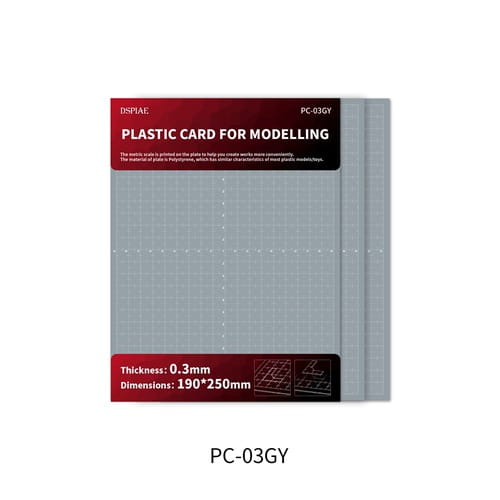 Przejdź do produktu DSPIAE PC-03GY - Arkusze polistyrenu z nadrukiem 0.3mm 250x190mm 3 szt