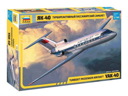 Przejdź do produktu Zvezda 7030 - 1:144 Yak-40 Turbojet Passenger Aircraft
