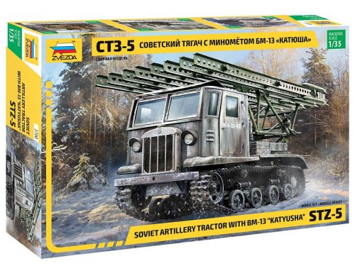 Przejdź do produktu Zvezda 3700 - 1:35 STZ-5 Soviet Artillery Tractor With BM-13 Katyusha