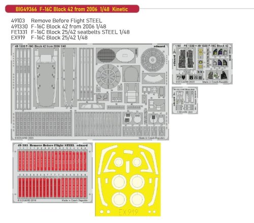 Przejdź do produktu Eduard BIG49366 - 1:48 F-16C Block 42 from 2006