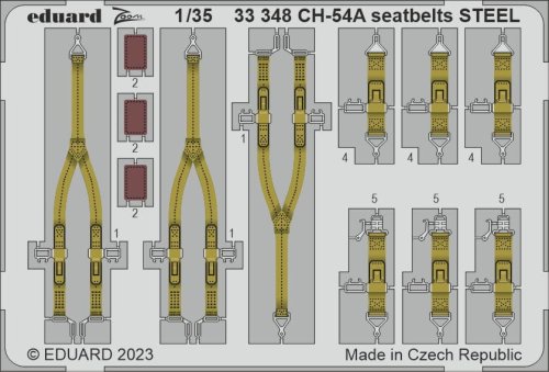 Przejdź do produktu Eduard 33348 - 1:35 CH-54A seatbelts - Steel