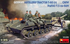 Miniart 35395 - 1:35 T-60 (r) German Artillery Tractor with Crew towing PaK40 7,5 cm Gun
