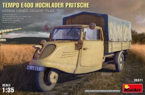 Miniart 35371 - 1:35 Tempo E400 Hochlader Pritsche German 3-Wheeled Delivery Truck