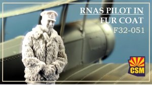 Copper State Models CSM F32051 - 1:32 RNAS Pilot in Fur Coat