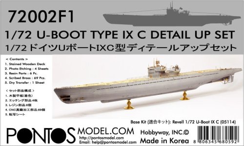 Przejdź do produktu Pontos 72002F1 - 1:72 U-Boot Type IX C Detail up set