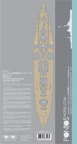 Przejdź do produktu Pontos 35028WD1 - 1:350 HMS Dreadnought Wooden Deck set