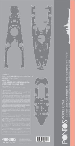 Przejdź do produktu Pontos 35024WD1 - 1:350 USS BB-55 North Carolina Wooden Deck set Type 1