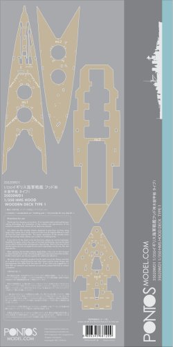 Przejdź do produktu Pontos 35020WD1 - 1:350 HMS Hood Wooden Deck set