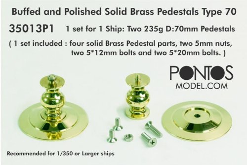 Przejdź do produktu Pontos 35013P1 - 1:350 Buffed and Polished Solid Brass Pedestals Type 70