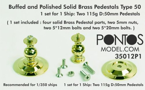 Przejdź do produktu Pontos 35012P1 - 1:350 Buffed and Polished Solid Brass Pedestals Type 50