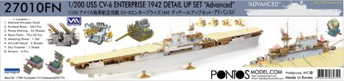 Przejdź do produktu Pontos 27010FN - 1:200 USS CV-6 Enterprise 1942 Detail up set Teak Tone