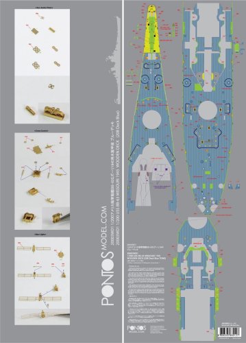 Przejdź do produktu Pontos 20003WD1 - 1:200 USS BB-63 Missouri Wooden deck 20B 1945 20B Deck Blue