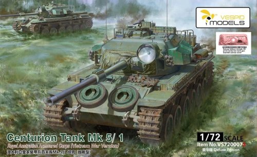 Przejdź do produktu Vespid Models VS720007S - 1:72 Centurion Tank Mk5/1 Royal Australian Armoured Corps Vietnam War Version - Deluxe Edition