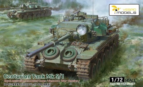 Przejdź do produktu Vespid Models VS720007 - 1:72 Centurion Tank Mk5/1 Royal Australian Armoured Corps Vietnam War Version