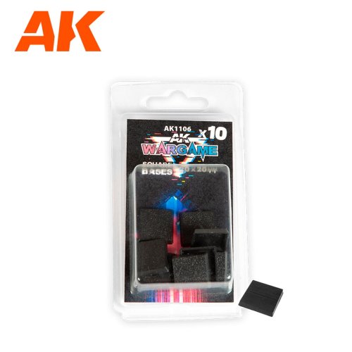 Przejdź do produktu AK Interactive 1106 - Podstawki do figurek kwadratowe 20x20 mm - zestaw 10 sztuk