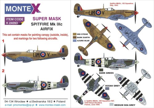 Przejdź do produktu Montex K24093 - 1:24 Spitfire IX