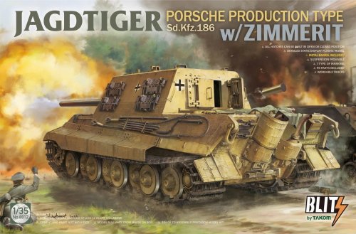 Przejdź do produktu Takom 8012 - 1:35 Jagdtiger Porsche Production Type w/Zimmerit Sd.Kfz.186