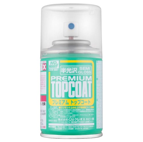 Przejdź do produktu Mr.Hobby B602 - Lakier półmatowy Mr. Premium Top Coat Semi-Gloss w sprayu 88 ml