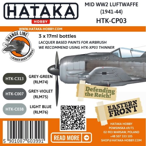 Przejdź do produktu Hataka CP03 - Zestaw farb Mid WW2 Luftwaffe 1941-44