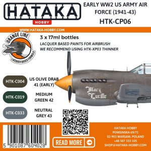 Hataka CP06 - Zestaw farb Early WW2 U.S. Army Air Force 1941-43