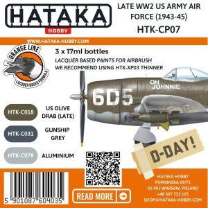 Hataka CP07 - Zestaw farb Late WW2 U.S. Army Air Force 1943-45