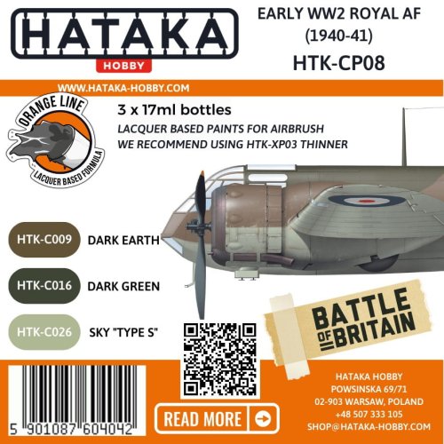 Przejdź do produktu Hataka CP08 - Zestaw farb Early WW2 Royal Air Force 1940-41