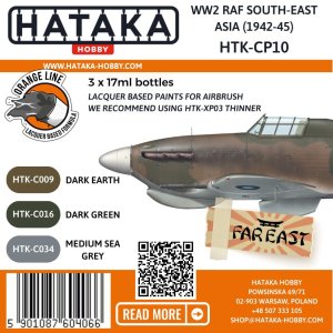 Hataka CP10 - Zestaw farb WW2 RAF South-East Asia 1942-45