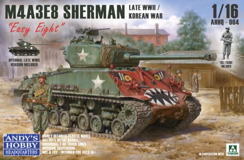 Przejdź do produktu Andy's Hobby Headquarters AHHQ-004 - 1:16 M4A3E8 Sherman Easy Eight Late WWII / Korean War
