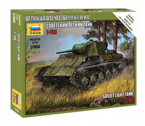 Przejdź do produktu Zvezda 6290 - 1:100 T-70B Soviet Light Tank