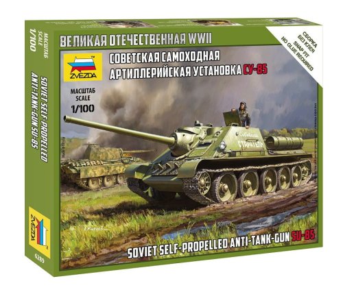 Przejdź do produktu Zvezda 6289 - 1:100 SU-85 Soviet Self-Propelled Anti-Tank Gun