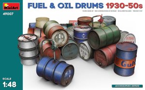 Miniart 49007 - 1:48 Fuel & Oil Drums 1930-50's