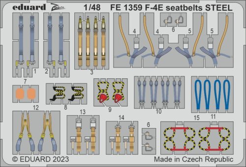 Przejdź do produktu Eduard FE1359 - 1:48 F-4E seatbelts - Steel