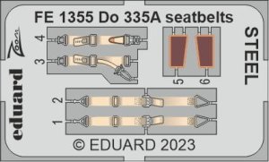 Eduard FE1355 - 1:48 Do 335A seatbelts - Steel